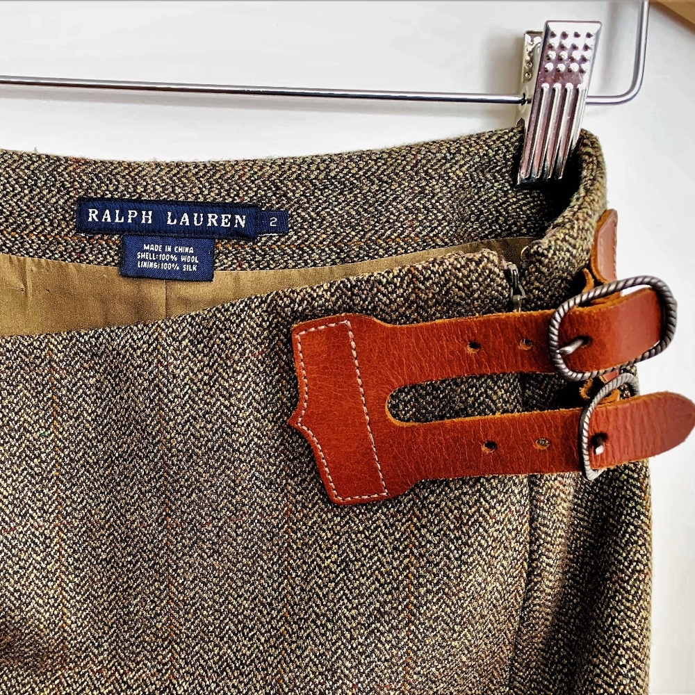 Ralph Lauren Wool Tweed Pencil Skirt